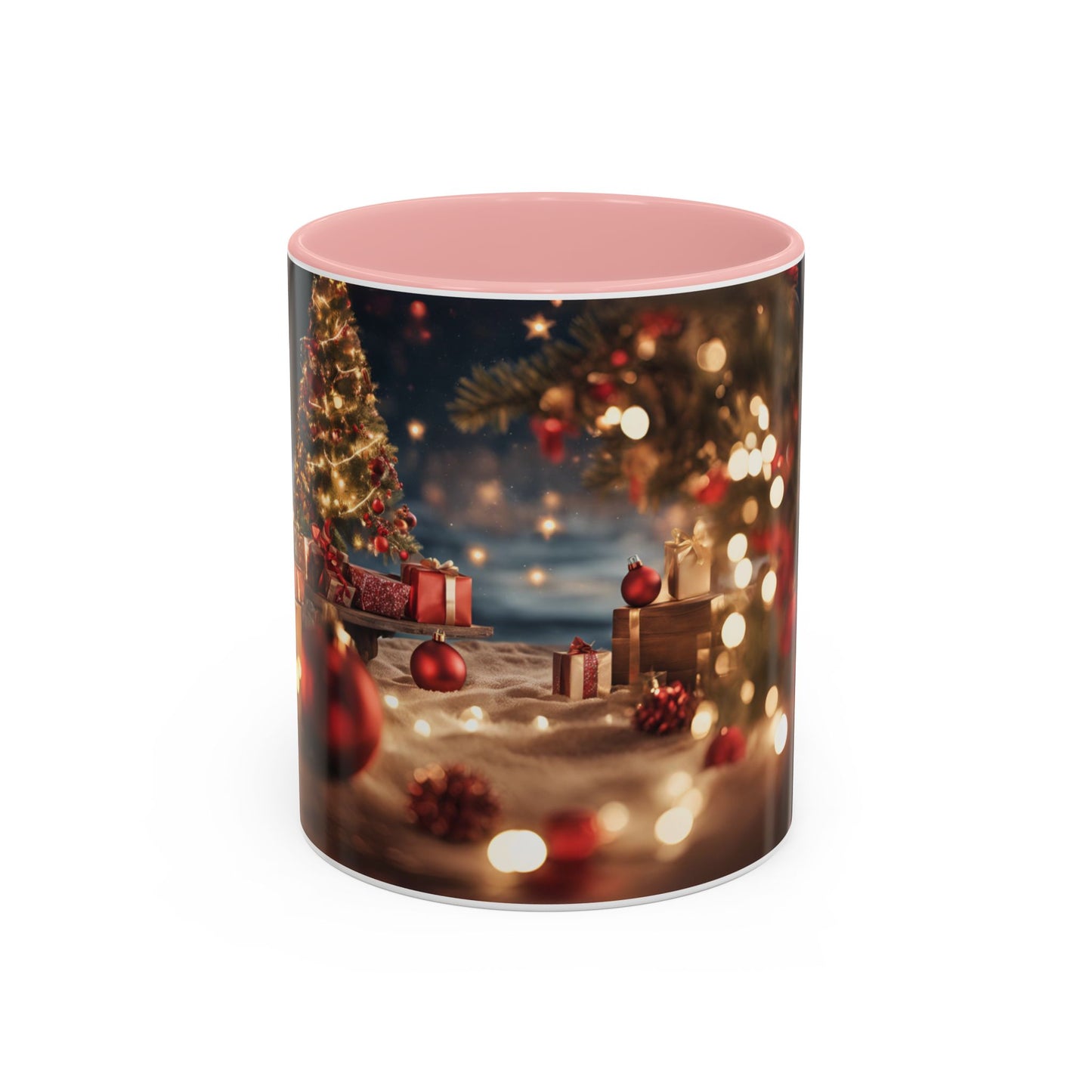 Festive Holiday Accent Coffee Mug - 11oz Christmas Design with Lights and Gifts