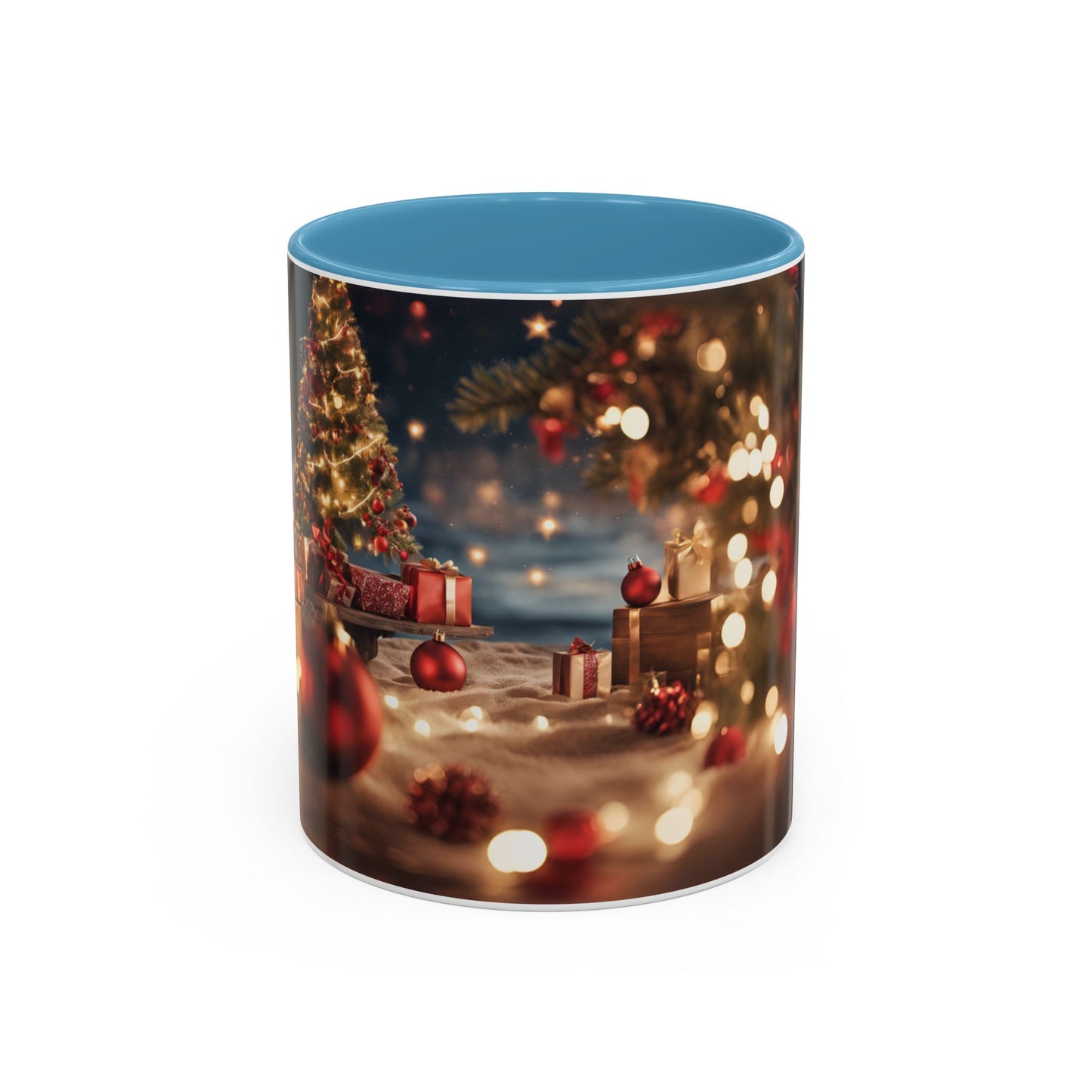 Festive Holiday Accent Coffee Mug - 11oz Christmas Design with Lights and Gifts